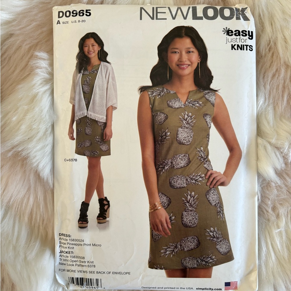 Newlook Sewing Pattern D0965  Uncut